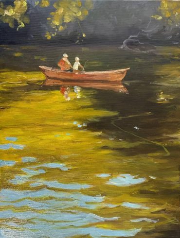 Fishing with His Grandson